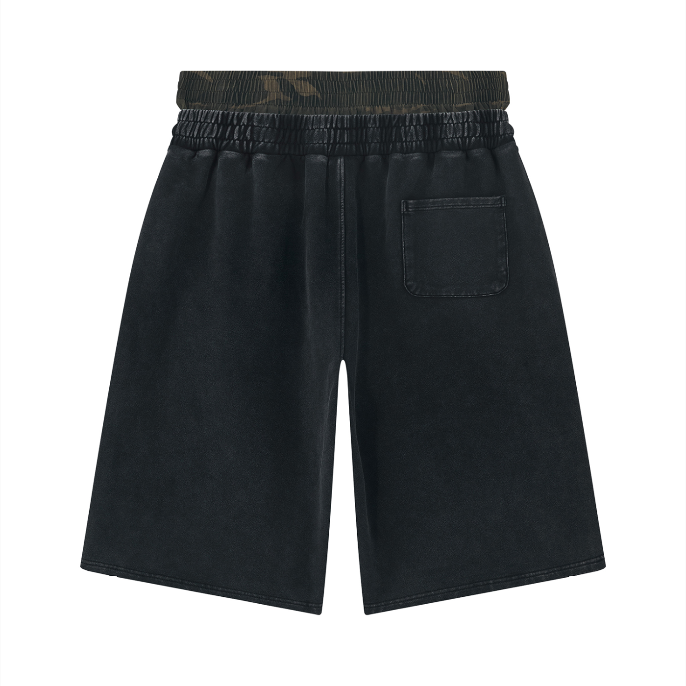 DeadGame Vintage Wash Distressed Wide-Leg Shorts