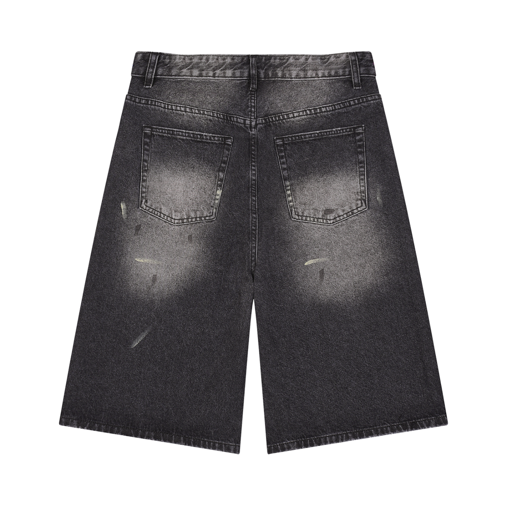 DeadGame Graveyard Rally Vintage Wash Denim Jorts