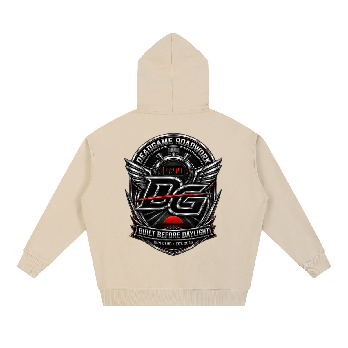 DeadGame Run Club “Built Before Daylight” Essential Heavyweight Hoodie